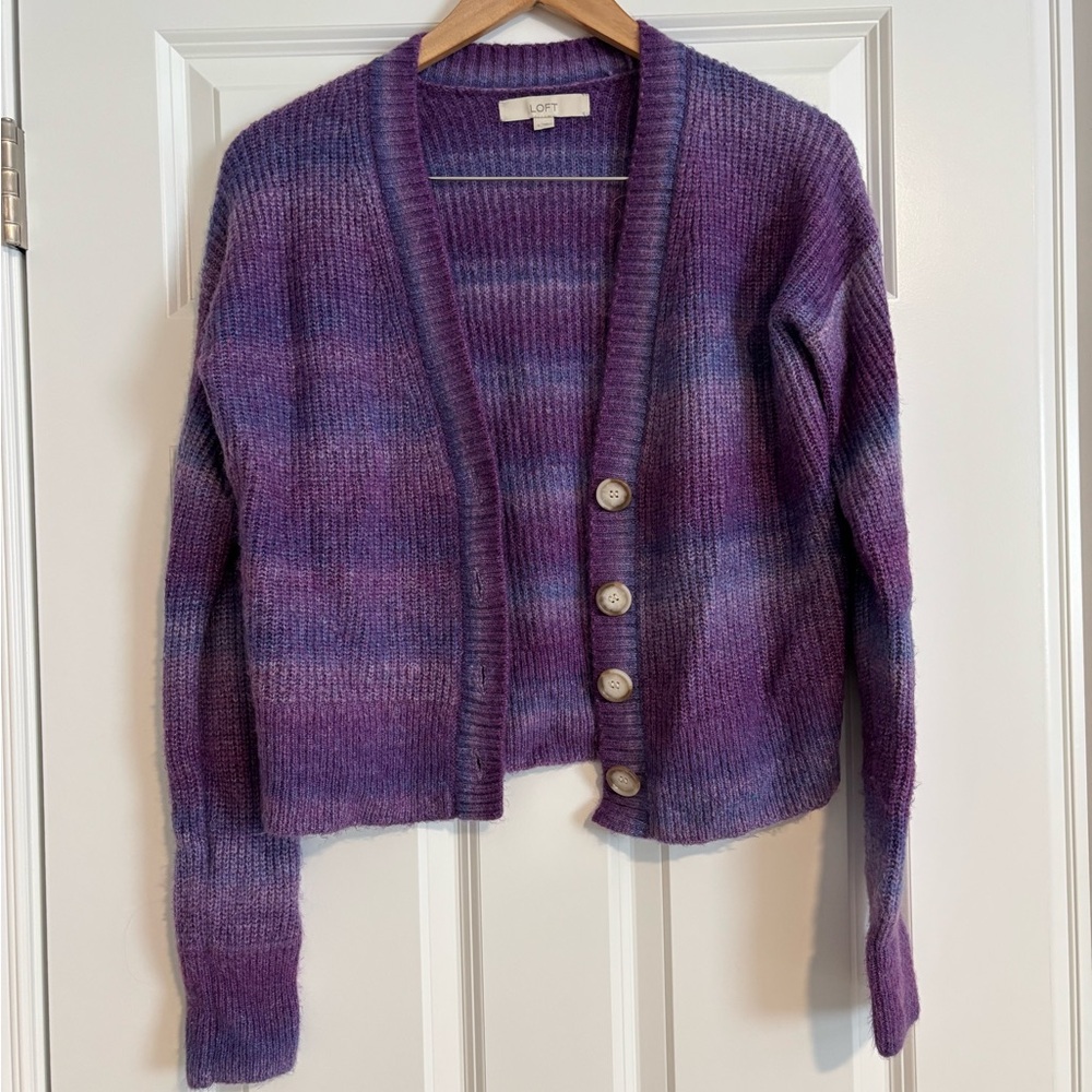 LOFT Purple Spacedye Women's Sweater